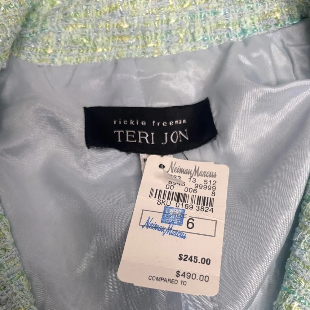 NWT Rickie Freemon for Terri John Fringe Tweed Blazer - Picture 9 of 9